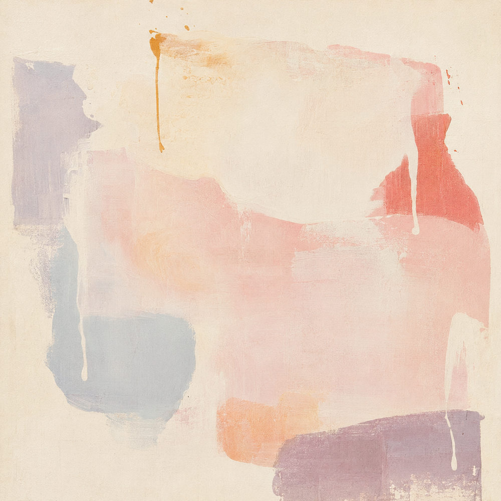 blush washes: soft watercolor wash, minimalist square, peach coral cream