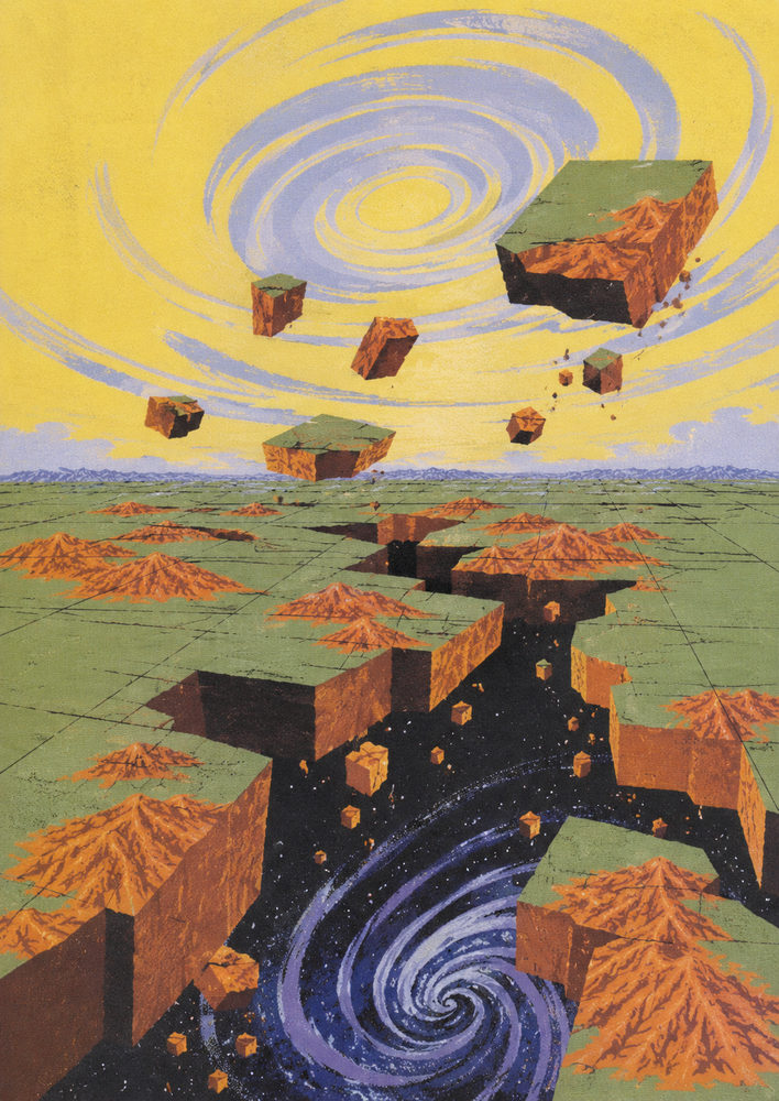 cosmic whirlpool: cosmic whirlpool, galaxy landscape, dreamy sci-fi office