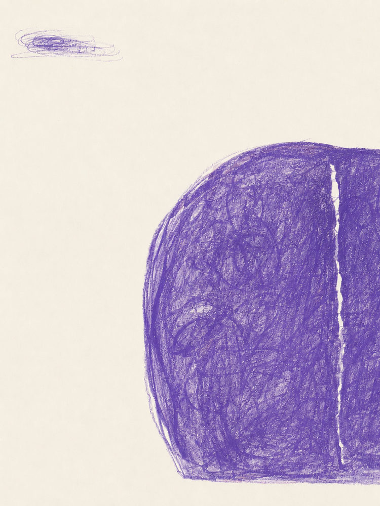 scribble mass: violet scribble, minimalist cream, organic shape, modern bedroom