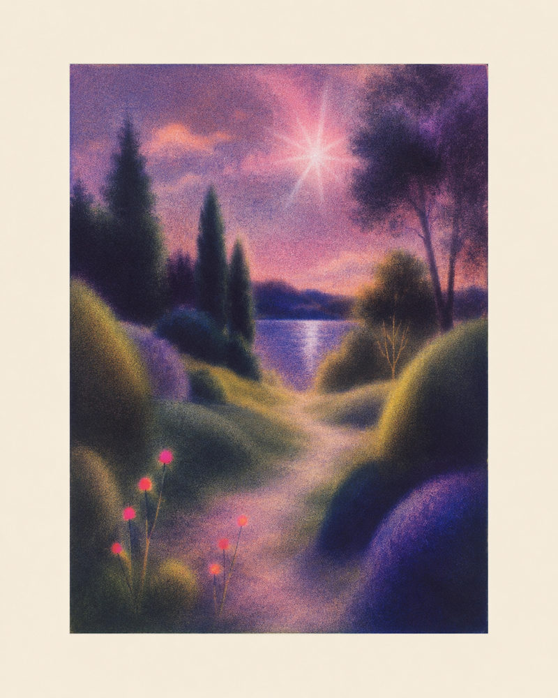 twilight lake: dreamy twilight lake