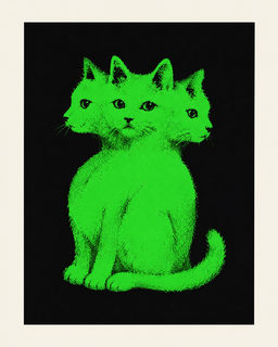 three headed cat